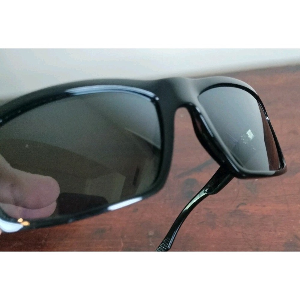 NWT Men's Spy Optic + LaCrosse Sunglasses Black Frame Dark Grey Lenses Italy